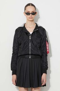 Куртка-бомбер с капюшоном Wmn 126003 373 MA-1 Alpha Industries, черный