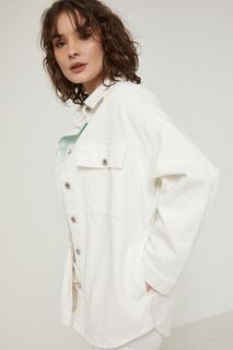 Джинсовая куртка в медицинском стиле Medicine, белый
