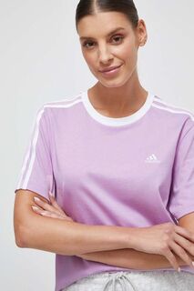 Футболка Adidas из хлопка adidas, розовый