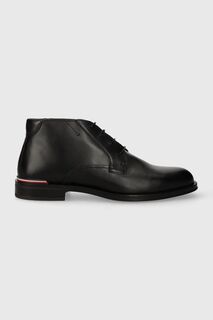 Кожаные ботильоны CORE RWB HILFIGER LTH L BOOT Tommy Hilfiger, черный