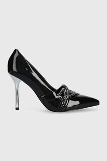 Кожаные туфли на высоком каблуке SARABANDE Karl Lagerfeld, черный