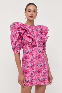 Платье из хлопка на заказ Custommade, розовый