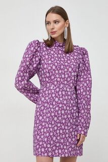 Платье из хлопка на заказ Custommade, фиолетовый