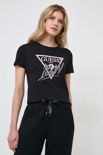 Футболка из хлопка Guess, черный