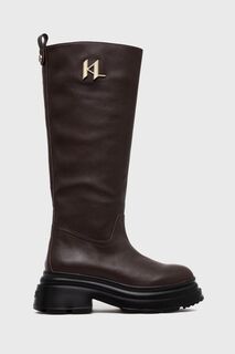 Кожаные ботинки DANTON Карла Лагерфельда Karl Lagerfeld, коричневый