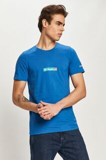 Хлопковая футболка Rapid Ridge Back с рисунком Columbia, синий
