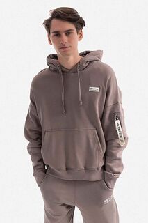 Хлопковая толстовка Organics OS Hoody Alpha Industries, коричневый