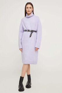Платье из шерсти Answear Lab, фиолетовый