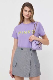 Футболка из хлопка Pinko, фиолетовый