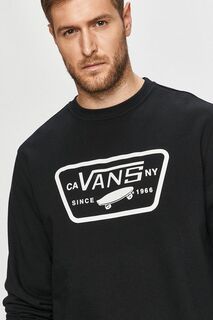 Хлопковая толстовка Vans, черный