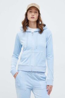 Велюровый свитшот Juicy Couture, синий