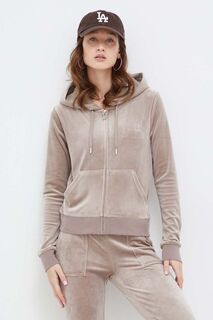 Велюровый свитшот Juicy Couture, бежевый