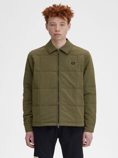 Стеганая рубашка Fred Perry, униформа зеленый