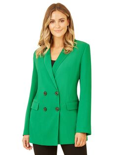 Двубортный пиджак Yumi, зеленый