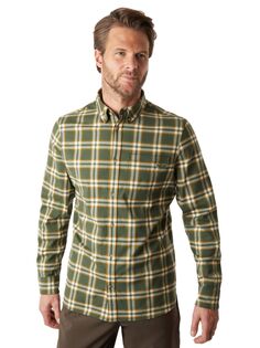 Рубашка в клетку Dover с длинными рукавами Rohan, хвойно-зеленый