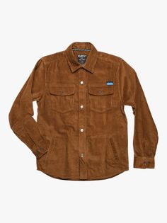 Вельветовая рубашка Petos Heavy Duty KAVU, бронзовый коричневый