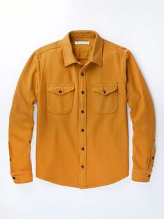 Рубашка из твила из органического хлопка Outerknown, желтый