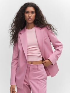Бореальный пиджак Mango, розовый