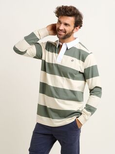 Рубашка в полоску с длинным рукавом в стиле регби Brakeburn, кремовый/зеленый