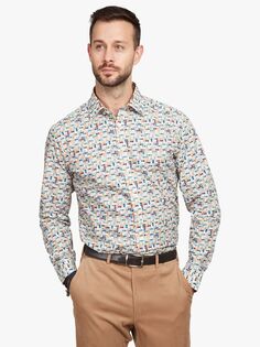 Рубашка с длинными рукавами и разноцветными кругами Simon Carter, мульти