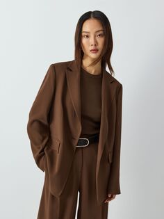 Приталенный пиджак Tyler Comfort Fit Vivere By Savannah Miller, шоколадно-коричневый