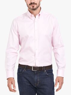 Оксфордская рубашка приталенного кроя на пуговицах из органического хлопка GOTS Alder &amp; Green, розовая пастель
