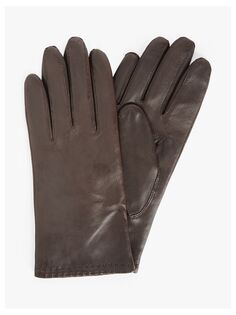 Женские кожаные перчатки на кашемировой подкладке John Lewis, шоколад