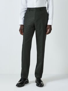 Шерстяные фланелевые костюмные брюки стандартного кроя John Lewis, зеленый