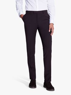 Костюмные брюки узкого кроя из смесовой шерсти из коллаборации с DKNY Moss, бордовый