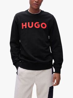Толстовка с логотипом HUGO Dem HUGO BOSS, черный