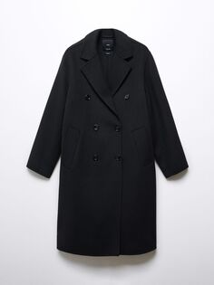 Пальто из смесовой шерсти Picarol Mango, черный