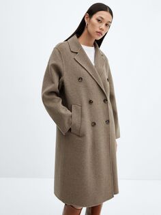 Пальто из смесовой шерсти Picarol Mango, коричневый