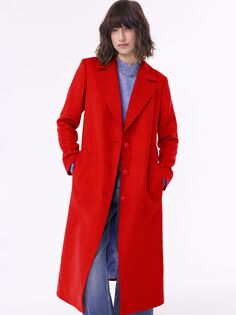 Пальто Emanuela из переработанной шерстяной смеси Baukjen, красный