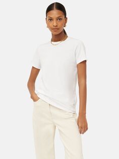Хлопковая футболка с круглым вырезом Supima Jigsaw, белый