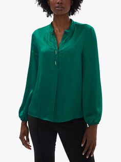 Атласная блузка James Lakeland, зеленый