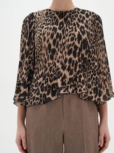Блузка Nesdra Motional с леопардовым принтом InWear, коричневый