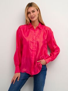 Рубашка свободного кроя Sabrina металлик KAFFE, виртуальный розовый