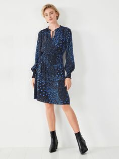 Мини-платье Phoebe со звездным принтом HUSH, черный/синий