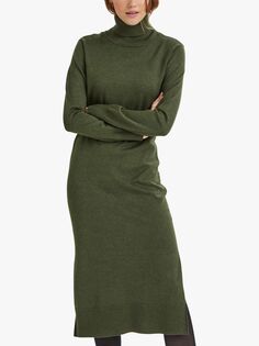 Платье миди Mila с высоким воротником Saint Tropez, армейский зеленый