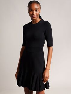 Расклешенное мини-платье Josafee Ted Baker, черный