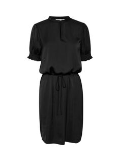 Платье Nunni с присборенными манжетами Saint Tropez, черный