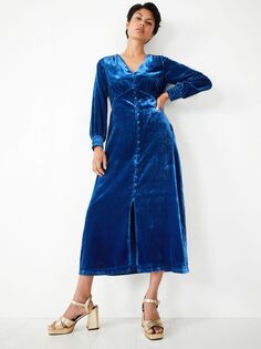Бархатное платье миди Valeria HUSH, синий