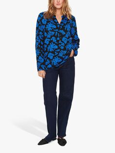 Блуза с длинными рукавами Ilga Saint Tropez, цветы черного ветра