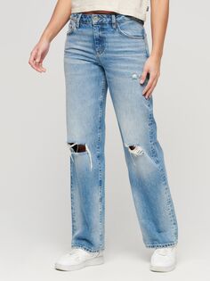 Широкие джинсы со средней посадкой из органического хлопка Superdry, весенний винтаж на заказ