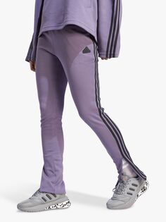 Спортивные леггинсы с 3 полосками на молнии до щиколотки adidas, тень фиолетовый