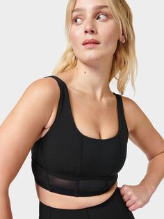 Корсетный бюстгальтер Power Contour Sweaty Betty, черный