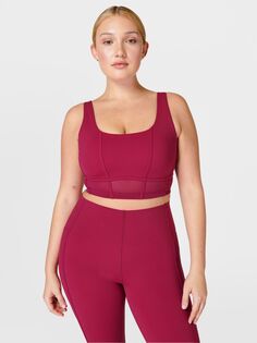 Корсетный бюстгальтер Power Contour Sweaty Betty, красный