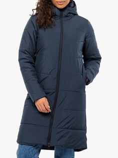 Утепленное пальто Deutzer с капюшоном Jack Wolfskin, ночная синяя