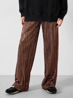 Reva Широкие брюки со складками HUSH, бронзовый