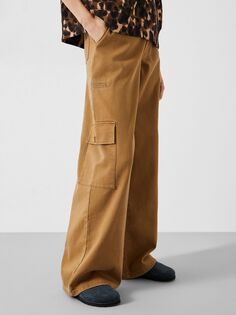 Широкие брюки карго Jess HUSH, коричневый